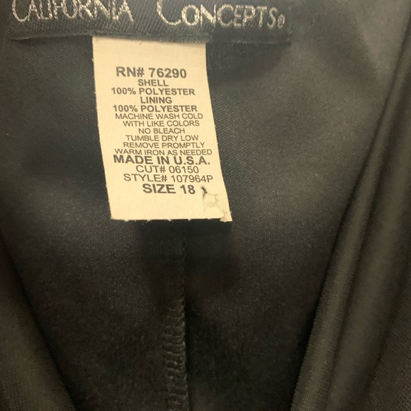 Plus Sized Asymmetrical Black Dress. - Picture 2 of 5